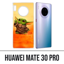 Custodia Huawei Mate 30 Pro - Star Wars baby Yoda Fanart