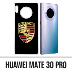 Custodia Huawei Mate 30 Pro - Logo Porsche nero