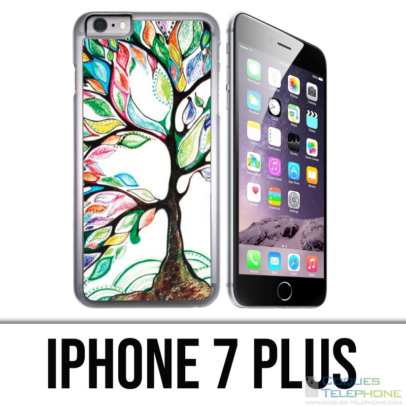 Custodia per iPhone 7 Plus - Albero multicolore