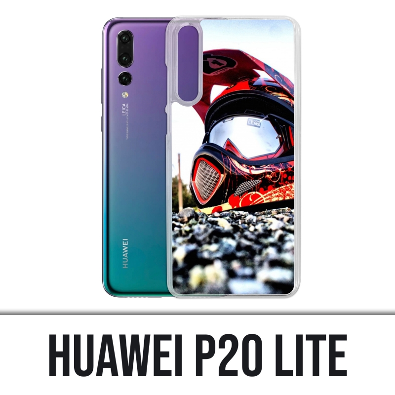 Huawei P20 Lite case - Moto Cross Helmet