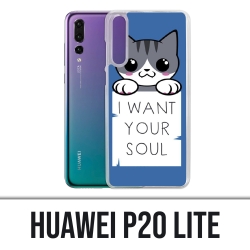 Coque Huawei P20 Lite - Chat I Want Your Soul