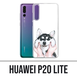 Coque Huawei P20 Lite - Chien Husky Joues