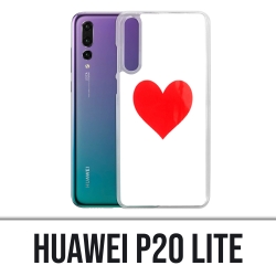 Funda Huawei P20 Lite - Corazón Rojo