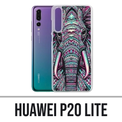 Custodia Huawei P20 Lite - Elefante azteco colorato