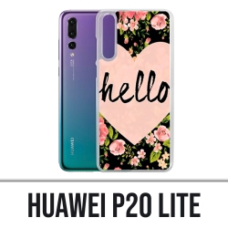 Coque Huawei P20 Lite - Hello Coeur Rose