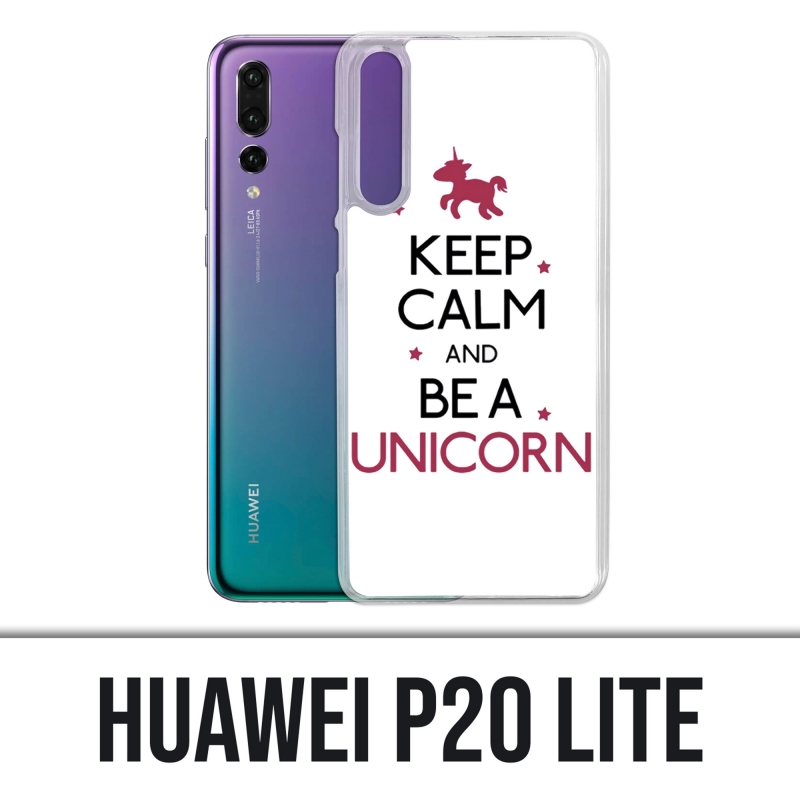 Coque Huawei P20 Lite - Keep Calm Unicorn Licorne