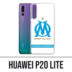 Coque Huawei P20 Lite - Logo Om Marseille Blanc