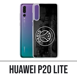 Custodia Huawei P20 Lite - Psg Logo Fond Black