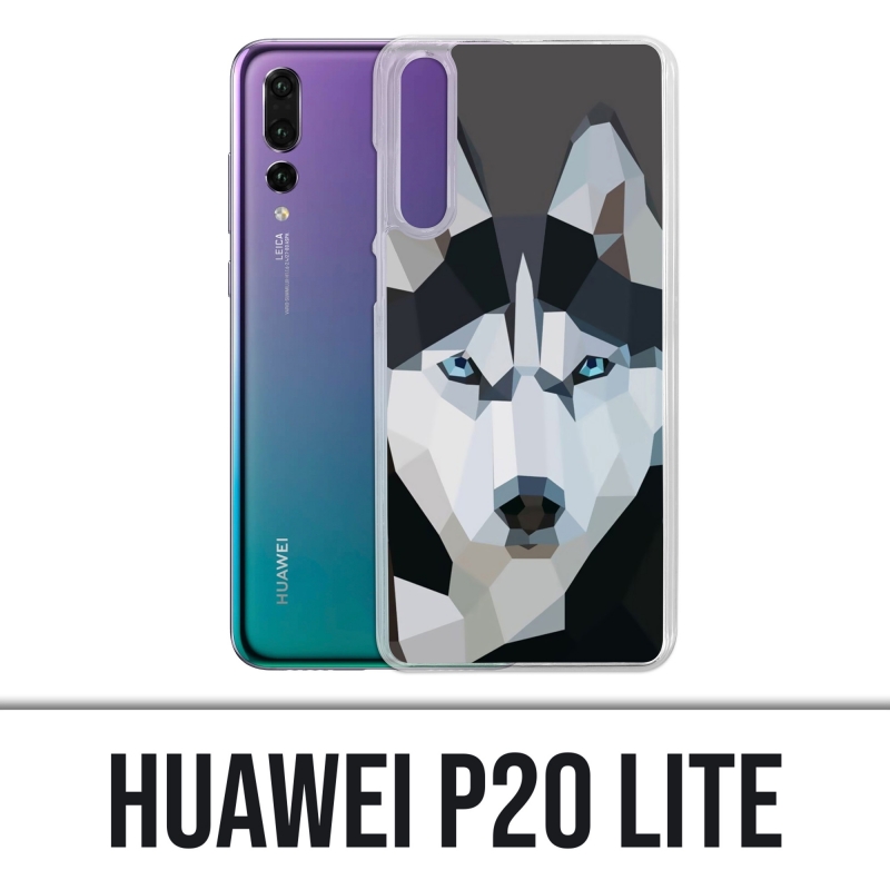 Coque Huawei P20 Lite - Loup Husky Origami