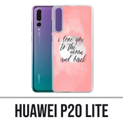Coque Huawei P20 Lite - Love Message Moon Back