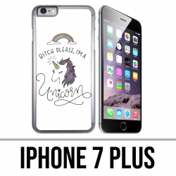 Coque iPhone 7 PLUS - Bitch Please Unicorn Licorne