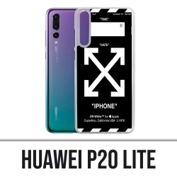 Custodia Huawei P20 Lite - Bianco sporco nero