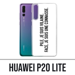 Coque Huawei P20 Lite - Pile Vilaine Face Connasse