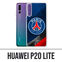 Custodia Huawei P20 Lite - Logo Psg in metallo cromato