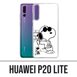 Custodia Huawei P20 Lite - Snoopy Nero Bianco