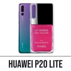 Coque Huawei P20 Lite - Vernis Paris Rose