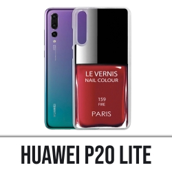 Coque Huawei P20 Lite - Vernis Paris Rouge