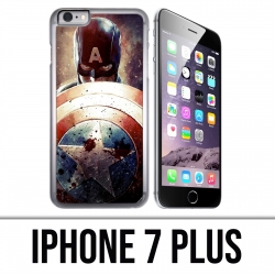 Coque iPhone 7 PLUS - Captain America Grunge Avengers