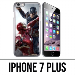 Coque iPhone 7 PLUS - Captain America Vs Iron Man Avengers