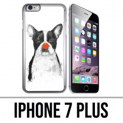 Coque iPhone 7 PLUS - Chien Bouledogue Clown