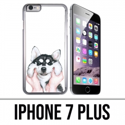 Custodia per iPhone 7 Plus - Dog Husky Cheeks