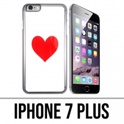Funda iPhone 7 Plus - Corazón Rojo