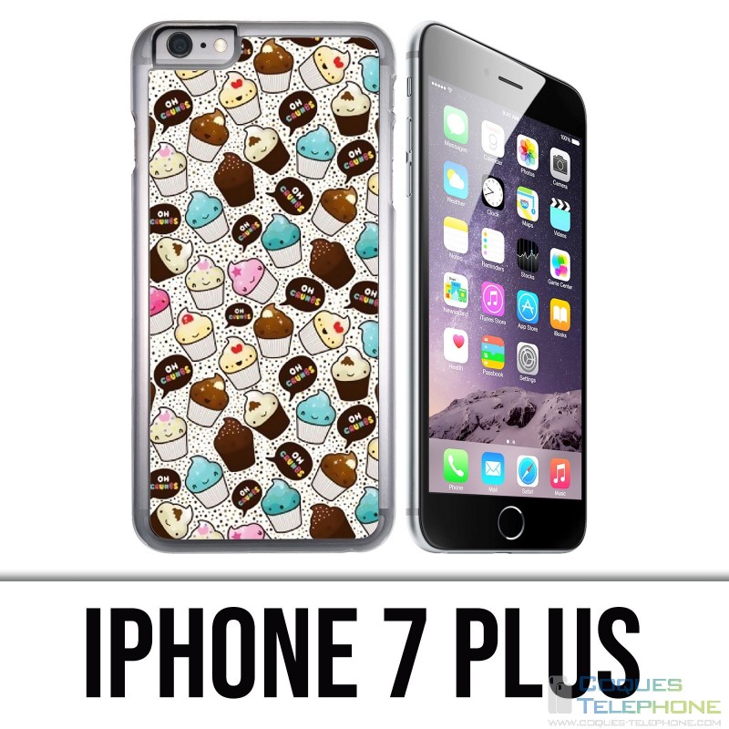 Custodia per iPhone 7 Plus - Cupcake Kawaii
