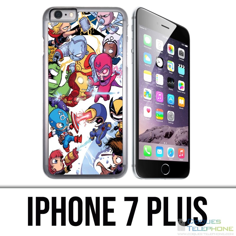 Coque iPhone 7 PLUS - Cute Marvel Heroes