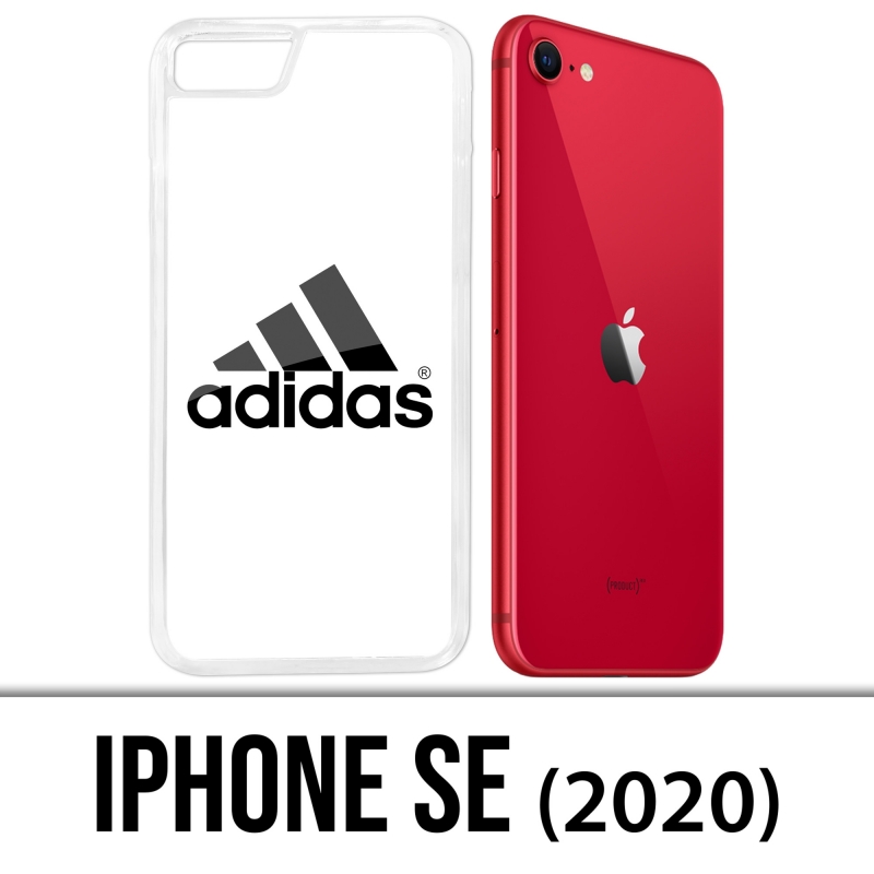 ampliar Flexible evolución Funda para iPhone SE 2020 Adidas Logo Blanc