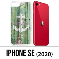 Coque iPhone SE 2020 - Ancre Marine Bois