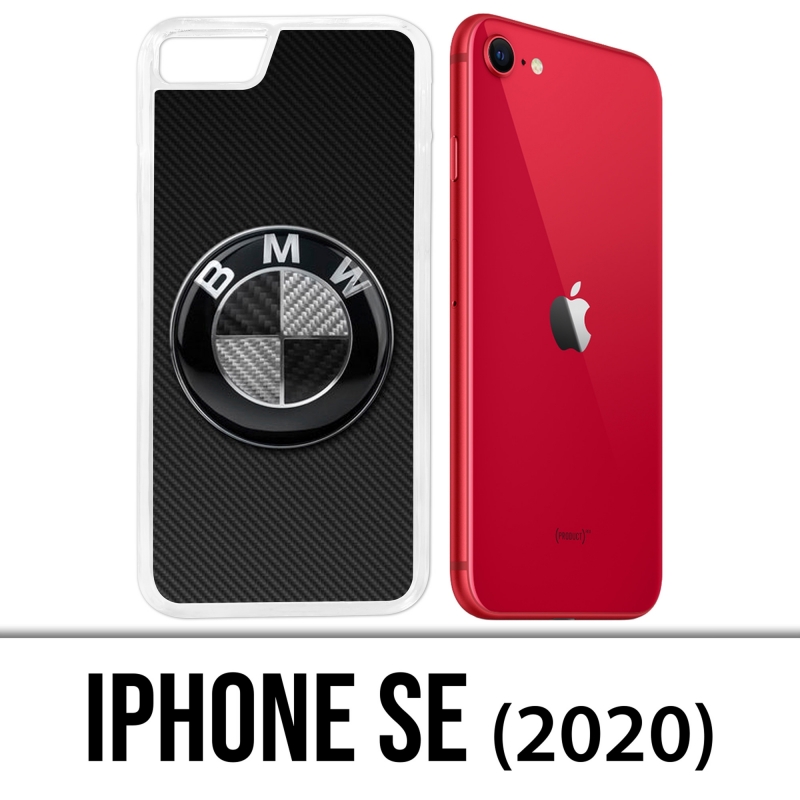Custodia iPhone SE 2020 - Bmw Logo Carbone