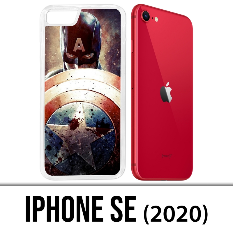 Custodia iPhone SE 2020 - Captain America Grunge Avengers