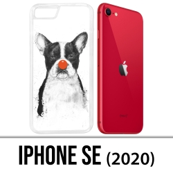Coque iPhone SE 2020 - Chien Bouledogue Clown