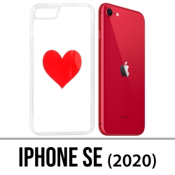 Coque iPhone SE 2020 - Coeur Rouge