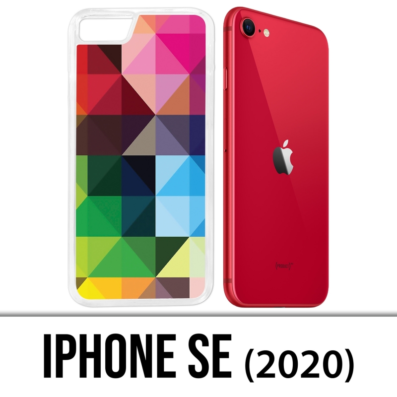 Coque iPhone SE 2020 - Cubes-Multicolores