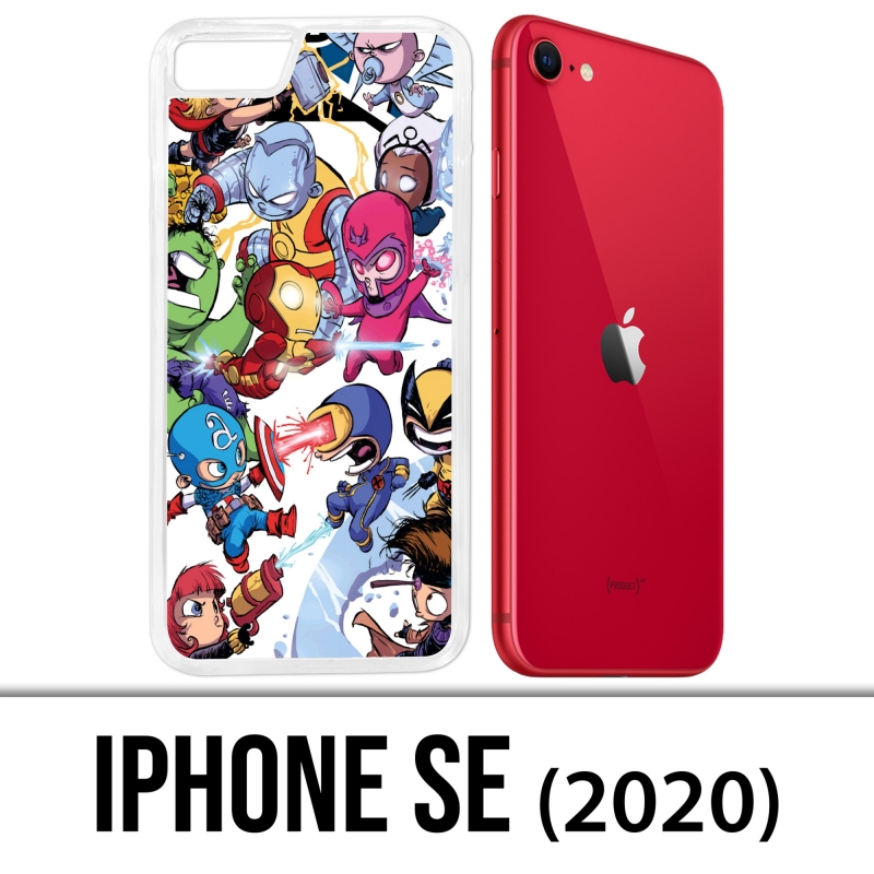 Coque iPhone SE 2020 - Cute Marvel Heroes