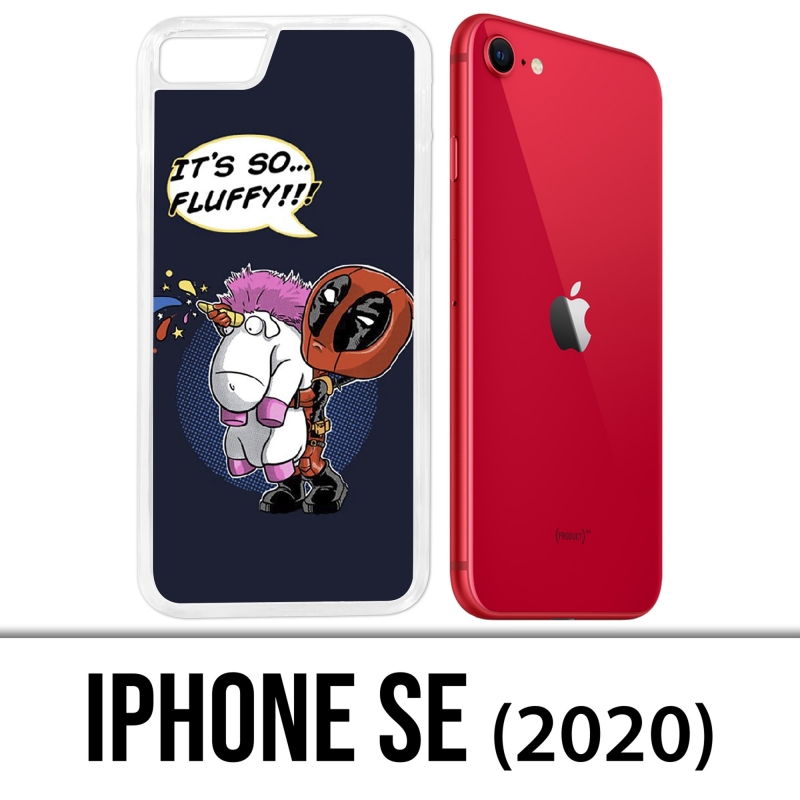Funda iPhone 2020 SE - Deadpool Fluffy Licorne