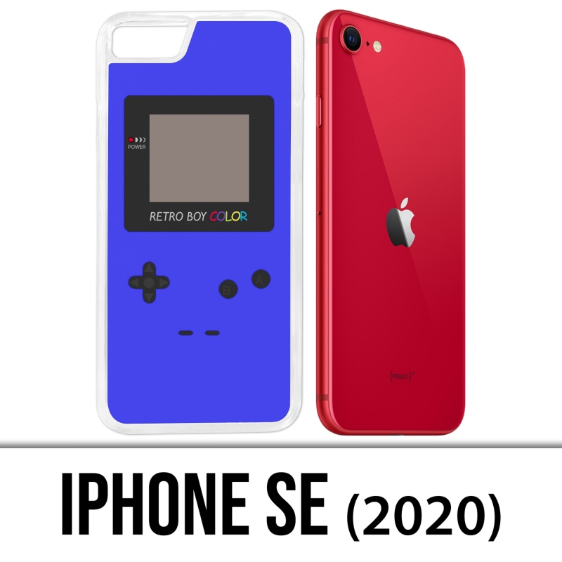 Coque iPhone SE 2020 - Game Boy Color Bleu