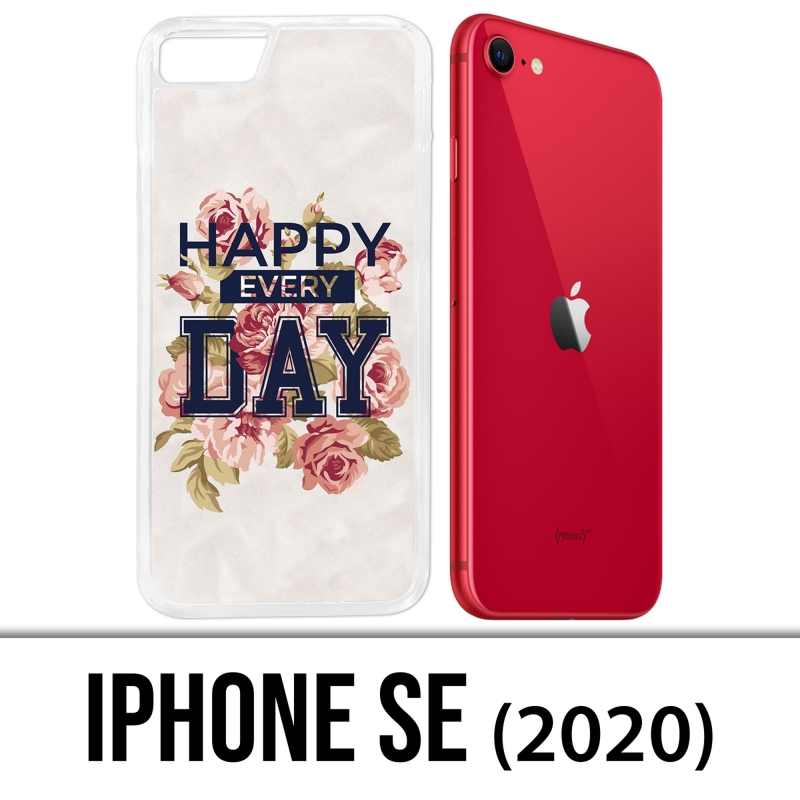 Custodia iPhone SE 2020 - Happy Every Days Roses