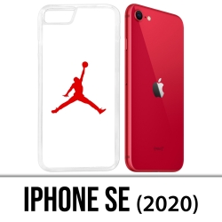 Coque iPhone SE 2020 - Jordan Basketball Logo Blanc