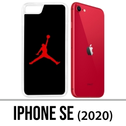 Coque iPhone SE 2020 - Jordan Basketball Logo Noir