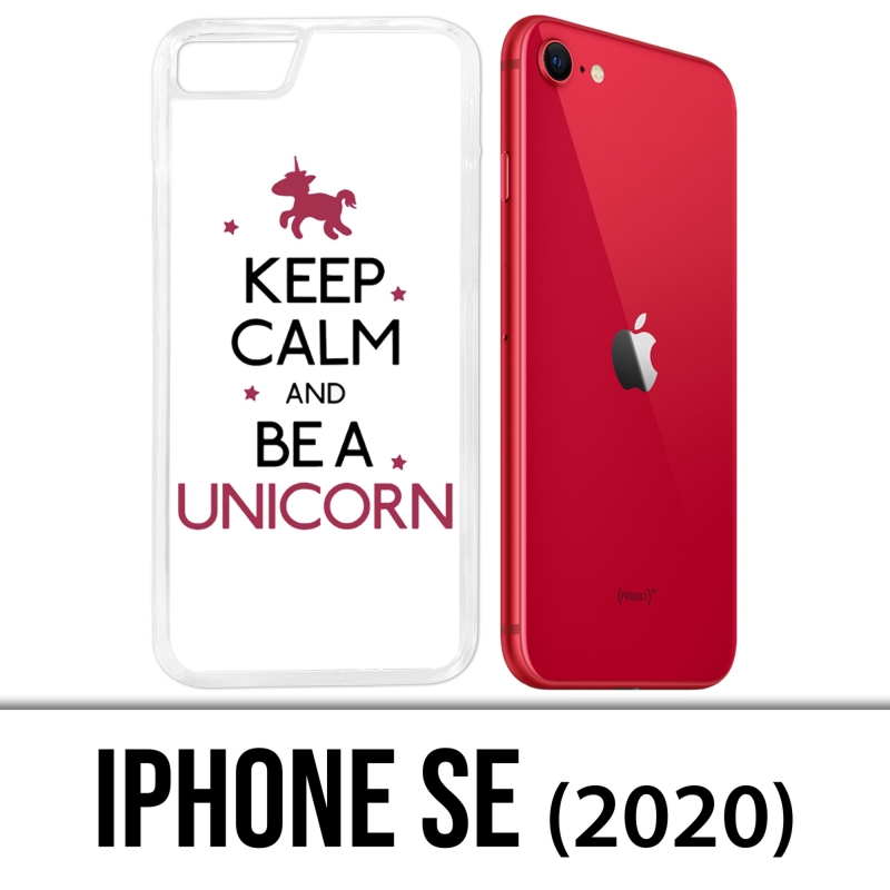 Custodia iPhone SE 2020 - Keep Calm Unicorn Licorne
