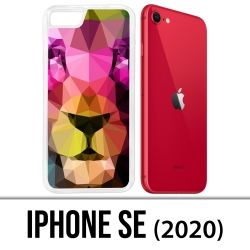 Coque iPhone SE 2020 - Lion Geometrique