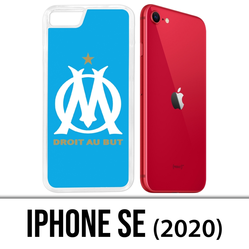 Funda iPhone 2020 SE - Logo Om Marseille Bleu