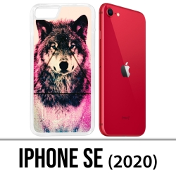 Coque iPhone SE 2020 - Loup Triangle