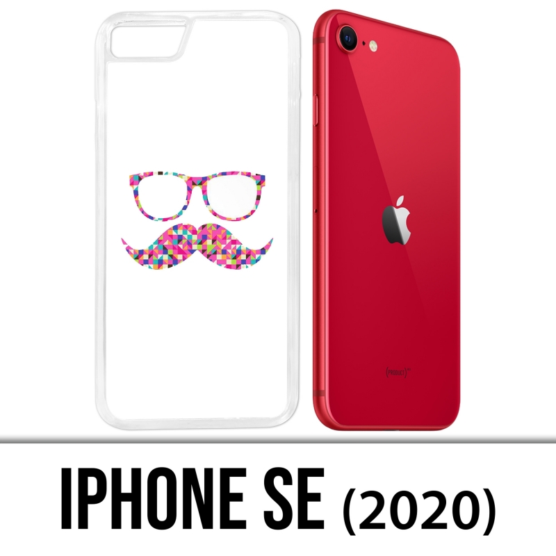 Coque iPhone SE 2020 - Lunettes Moustache