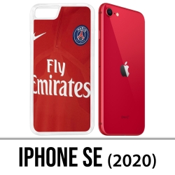 Coque iPhone SE 2020 - Maillot Rouge Psg