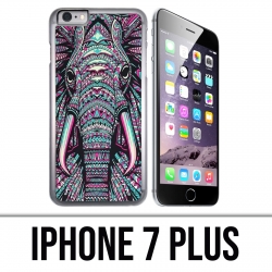 Funda iPhone 7 Plus - Elefante azteca colorido