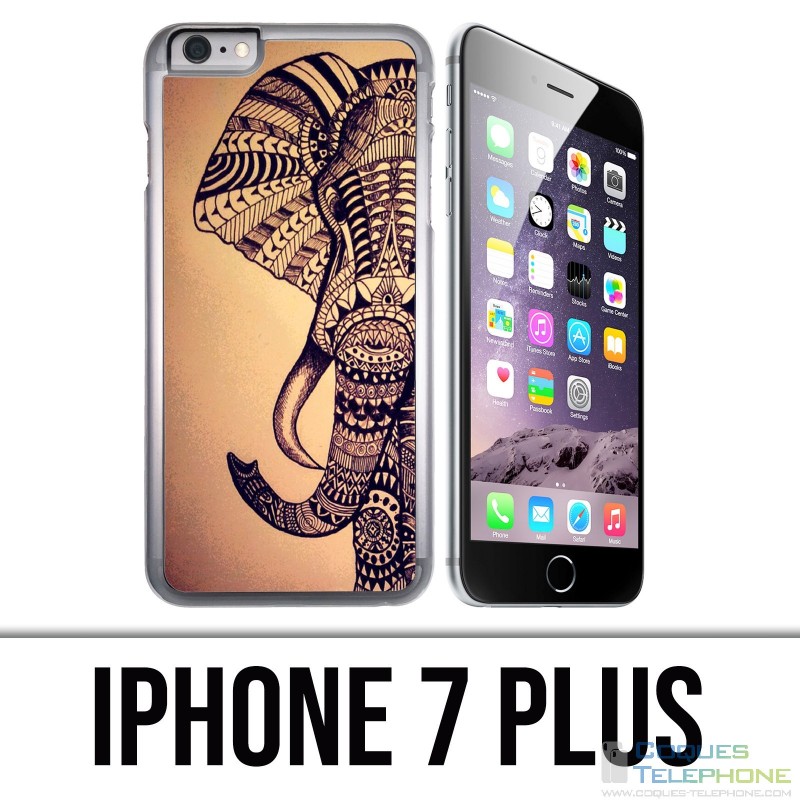 IPhone 7 Plus Case - Vintage Aztec Elephant