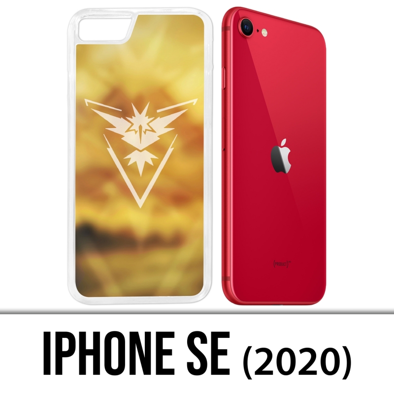 Coque iPhone SE 2020 - Pokémon Go Team Jaune Grunge